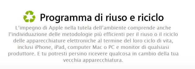 Apple: Rottamazione Pc, Mac, iPad e iPhone e da oggi anche smartphone concorrenti Apple: Rottamazione Pc, Mac, iPad e iPhone e da oggi anche smartphone concorrenti