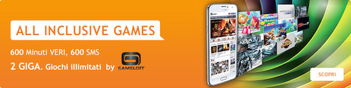 All Inclusive Games: Tariffa Wind con chiamate, sms, Internet e giochi gratis All Inclusive Games: Tariffa Wind con chiamate, sms, Internet e giochi gratis