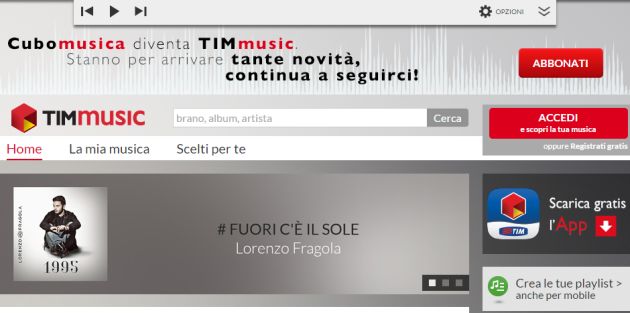 Tim Music: Competizione estera con Spotify, Tidal, Apple Music e Google Music Tim Music: Competizione estera con Spotify, Tidal, Apple Music e Google Music