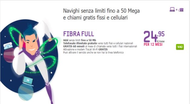 Tiscali Fibra Full: Offerta Adsl super Veloce di Tiscali Tiscali Fibra Full: Offerta Adsl super Veloce di Tiscali