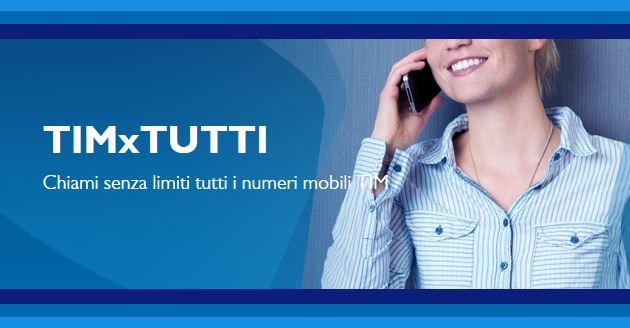 Nuova opzione TIMxTUTTI, più chiamate sia per i piani telefonici ricaricabili che in abbonamento Nuova opzione TIMxTUTTI, più chiamate sia per i piani telefonici ricaricabili che in abbonamento