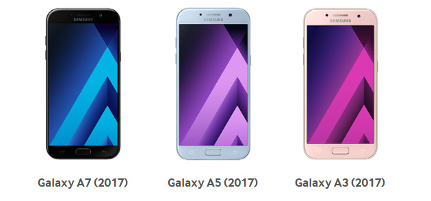 Samsung Galaxy A3, A5, A7 (2017) in vendita dal 3 febbraio. Ecco Foto, Specifiche e Prezzi Samsung Galaxy A3, A5, A7 (2017) in vendita dal 3 febbraio. Ecco Foto, Specifiche e Prezzi