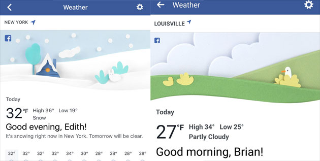 Facebook lancia strumento di previsioni Meteo Facebook lancia strumento di previsioni Meteo