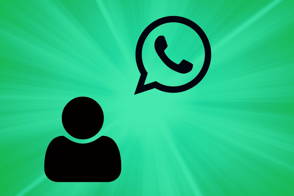 WhatsApp Web verde con omino e simbolo