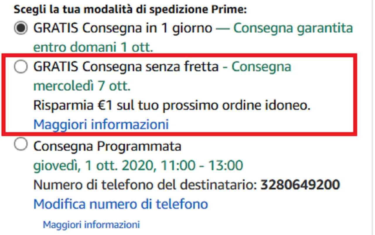 Servizio Amazon senza Fretta