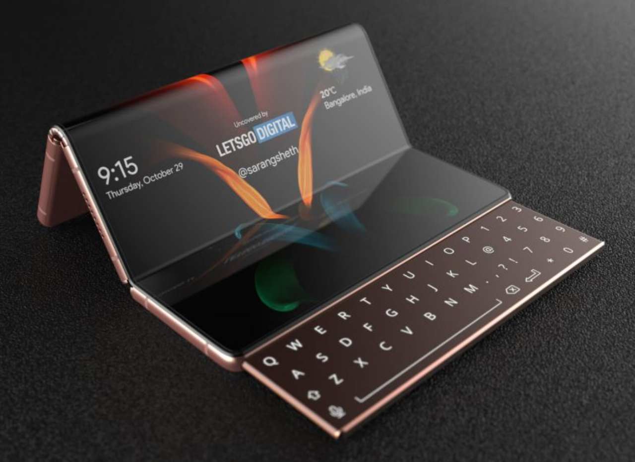 Samsung Galaxy Z Fold 3 con tastiera? Nuovo brevetto depositato FOTO