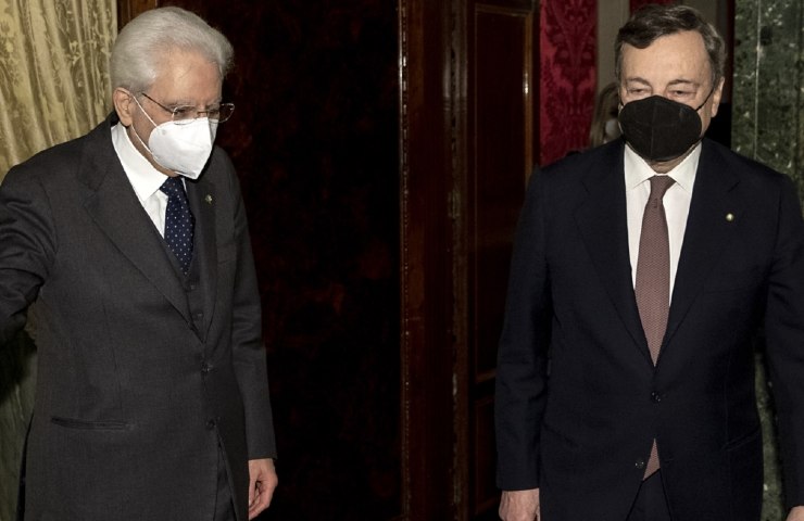 Mattarella con il Premier Draghi