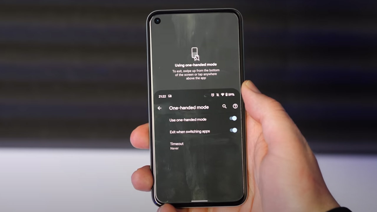 Android 12 modalità ad una mano