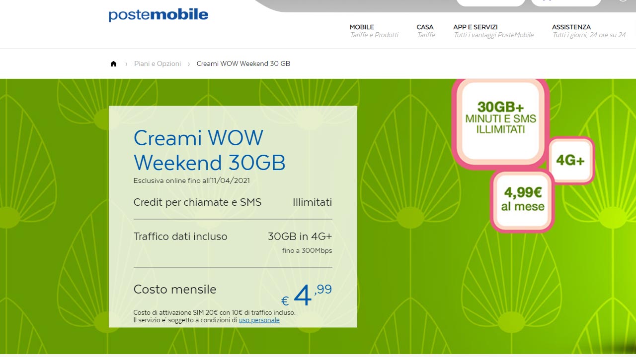 offerte PosteMobile