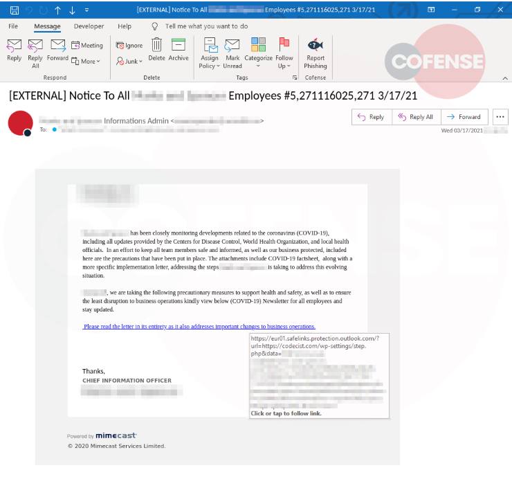 Email Phishing Lavoro Cofense