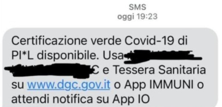 Ministero Salute SMS