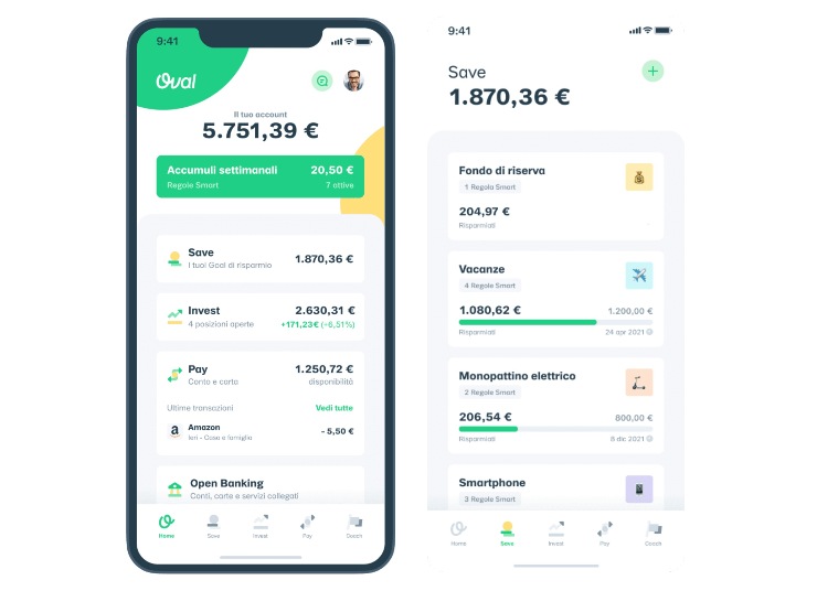 Oval app gestione finanze personali