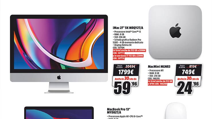 Volantino MediaWorld offerte Mac