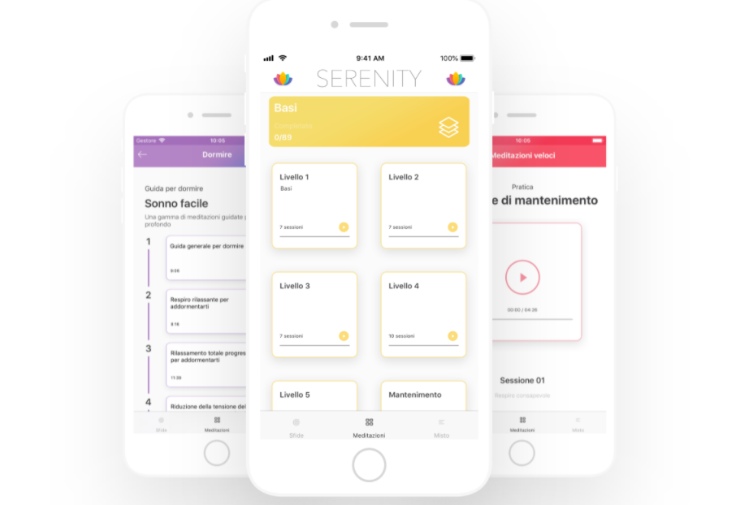 Serenity app rilassamento meditazione