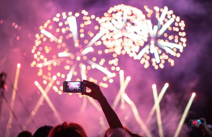 fotografare fuochi d'artificio