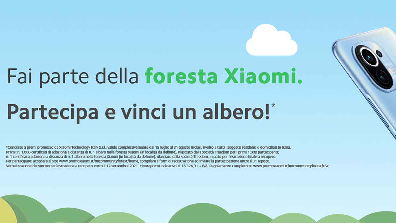 Xiaomi foresta sostenibilità