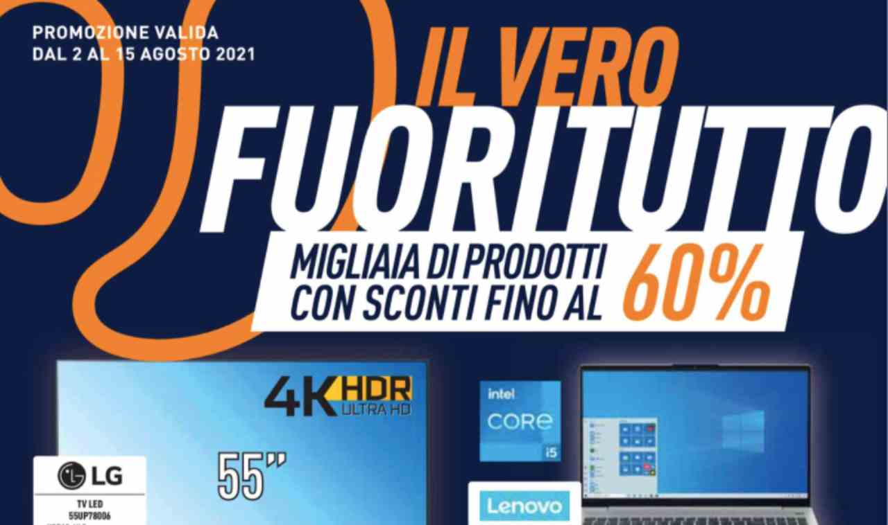 Offerte Unieuro Fuoritutto agosto 2021