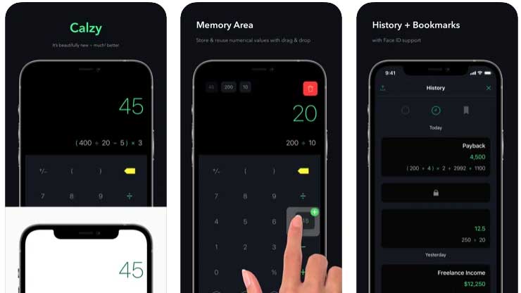Calzy migliore app di calcolatrice Apple