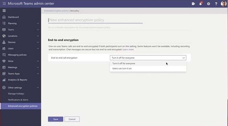 Microsoft Teams novità crittografia end-to-end