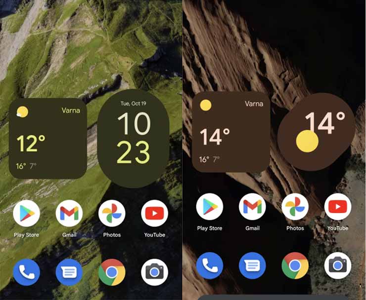 widget meteo Android 12