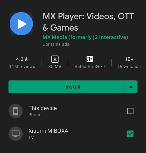 Android tv installare app