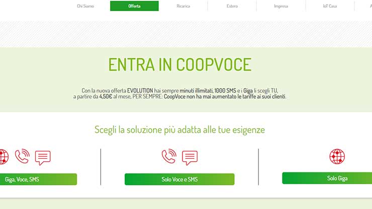 Promo CoopVoce 30 euro traffico bonus omaggio