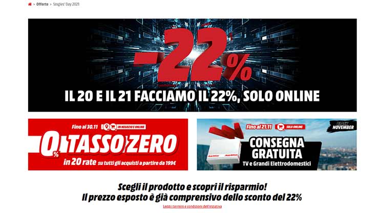 sconto IVA MediaWorld Black Friday