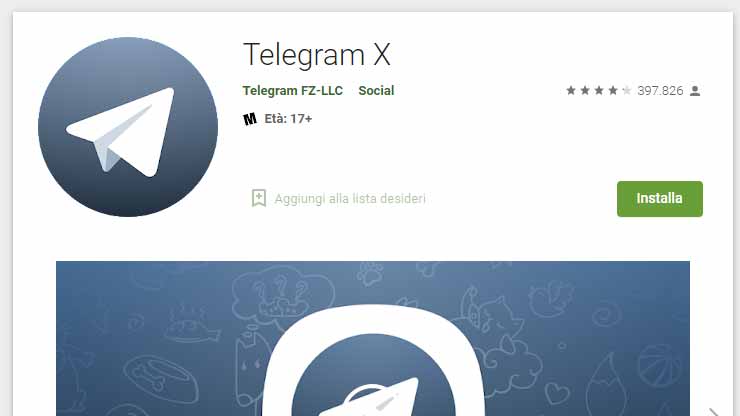 Nuovo aggiornamento Telegram X