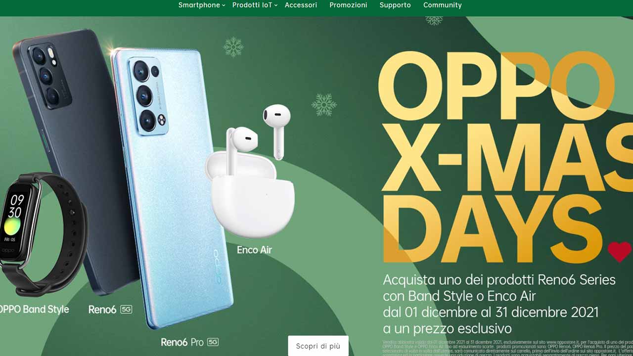 offerte smartphone Oppo natale 2021