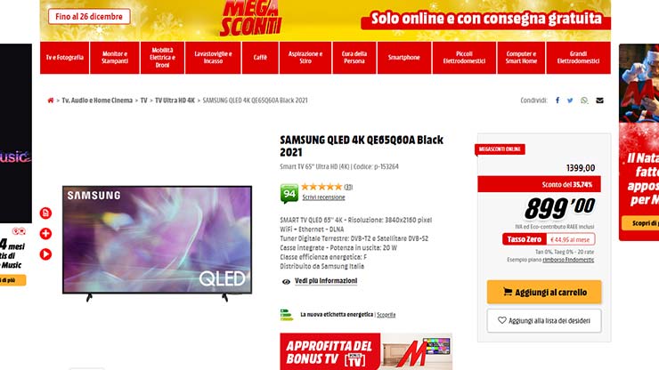 MediaWorld Mega Sconti offerte online