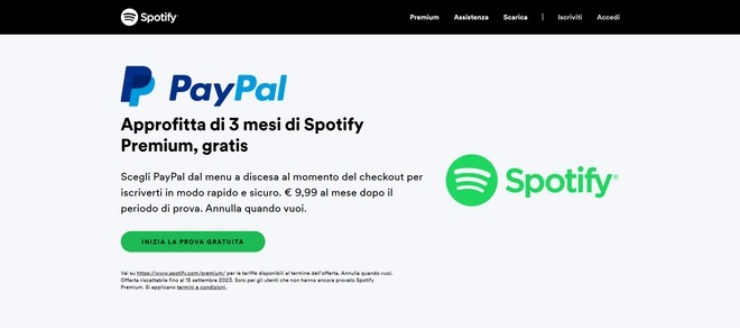 spotify paypal 20211230 cellulari.it