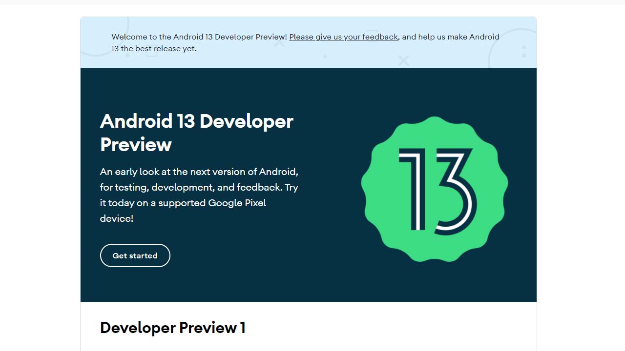 Android 13 developer preview