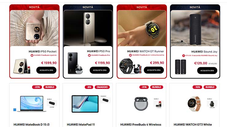 Offerta Huawei Store San Valentino