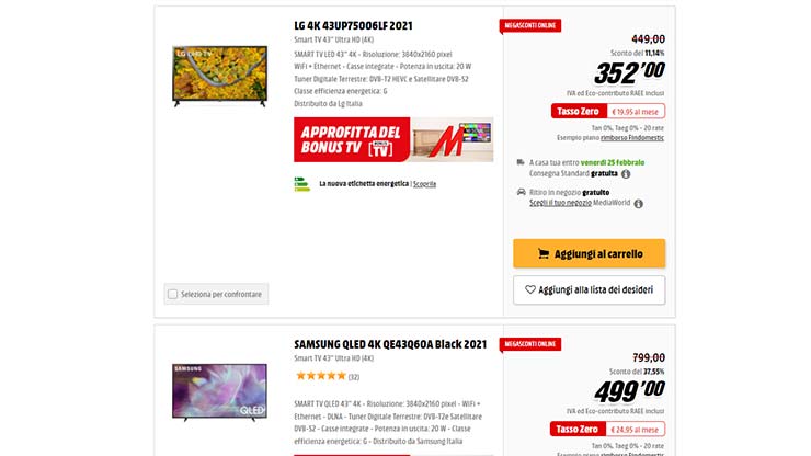 MediaWorld MegaSconti offerte