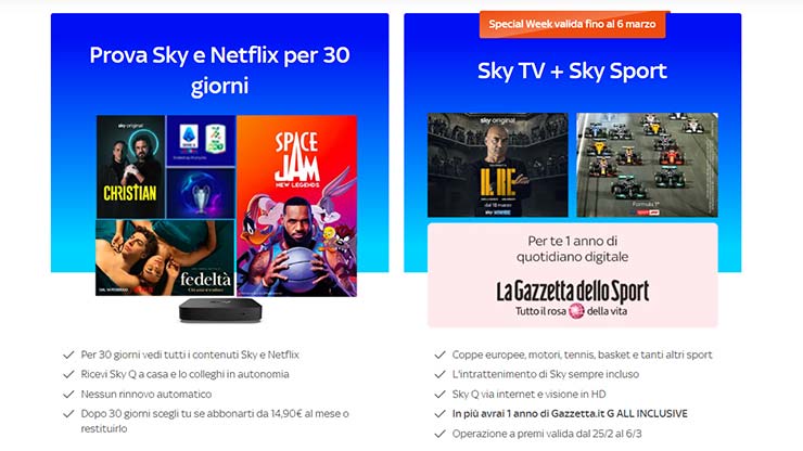 Offerta Sky Wi-Fi Prova Sky Q