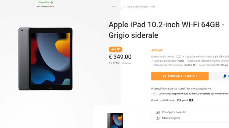 iPad 9 offerta