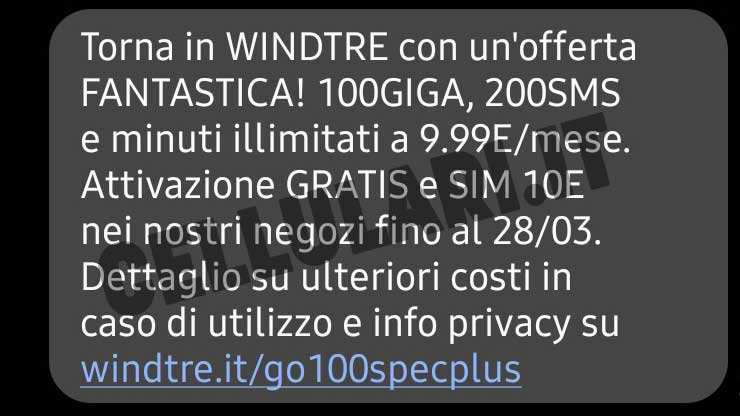 Offerta WindTre ex-clienti 100 giga 
