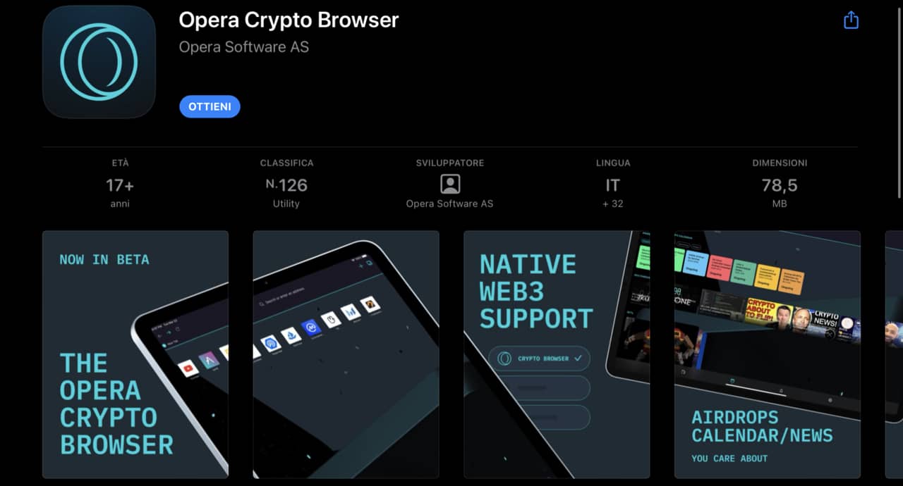 Opera Crypto Browser iOS