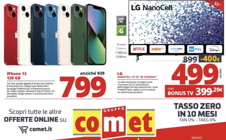 Offerte volantino Comet