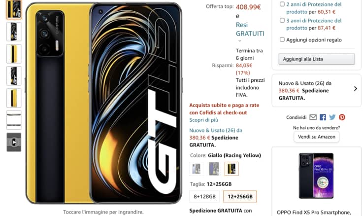 Realme GT offerta