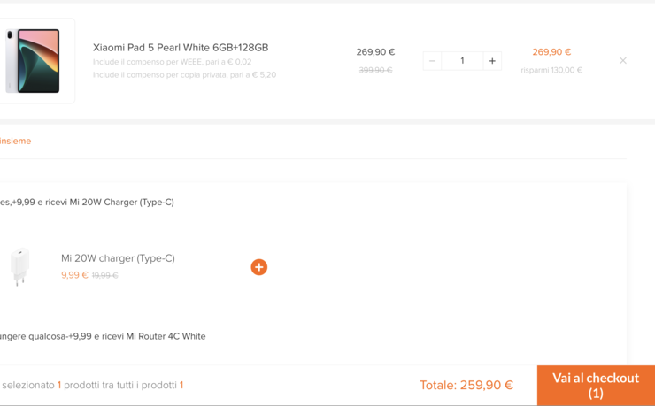 Xiaomi Pad 5 offerta