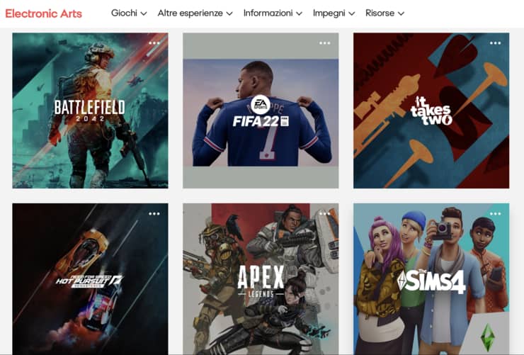 Electronic Arts fusione Amazon Disney Apple