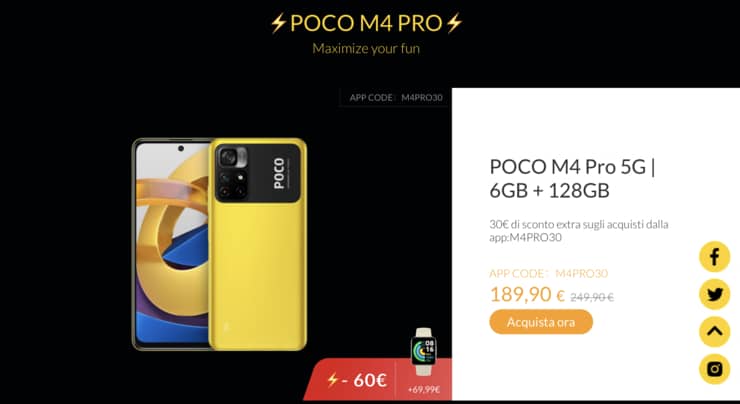 Poco M4 Pro 5G offerta