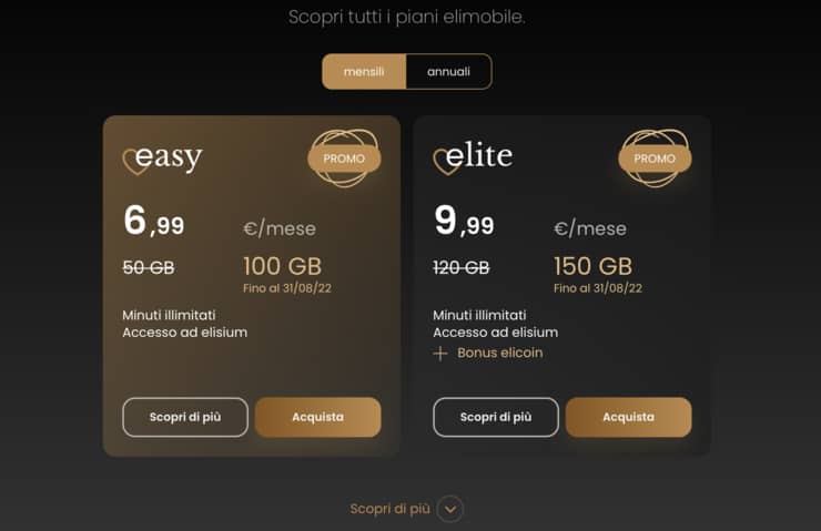 Offerta Elimobile giga illimitati