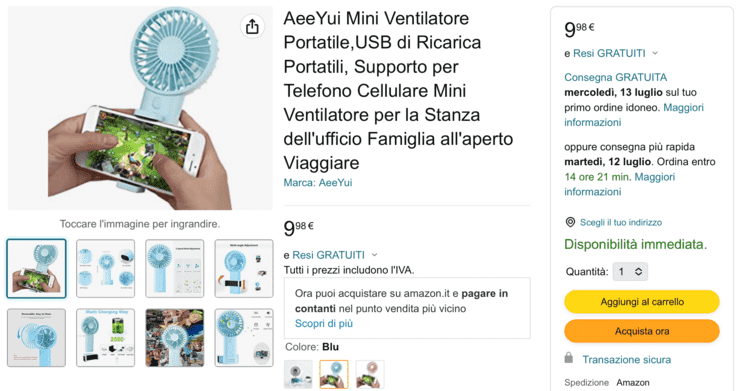 Ventilatore per smartphone offerta