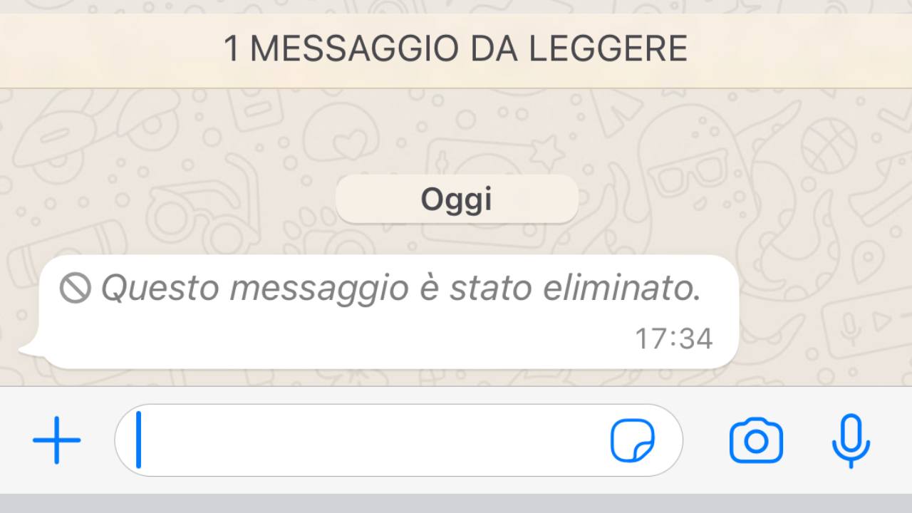 Messaggi cancellati (Screenshot)