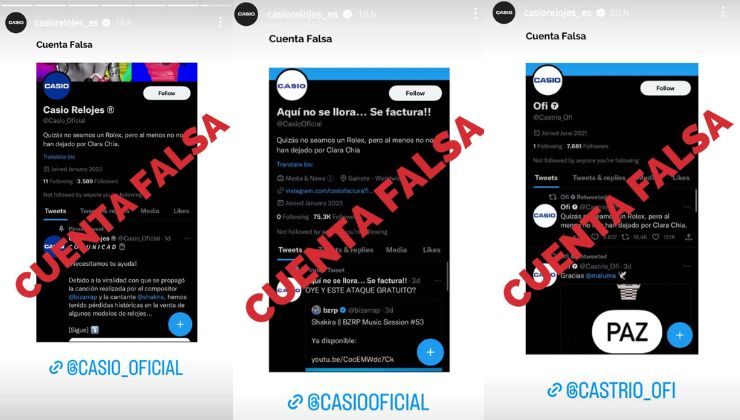 In queste ore sono usciti molti account fake Casio