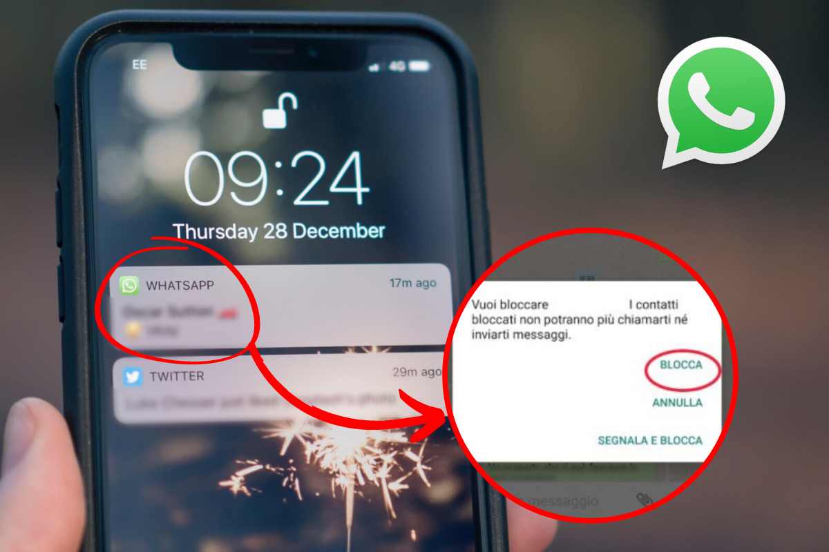 blocco whatsapp