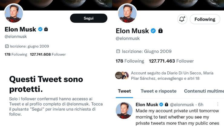 Account di Elon Musk chiuso