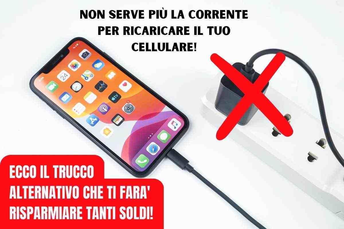 il trucco per caricare il cellulare senza spendere soldi